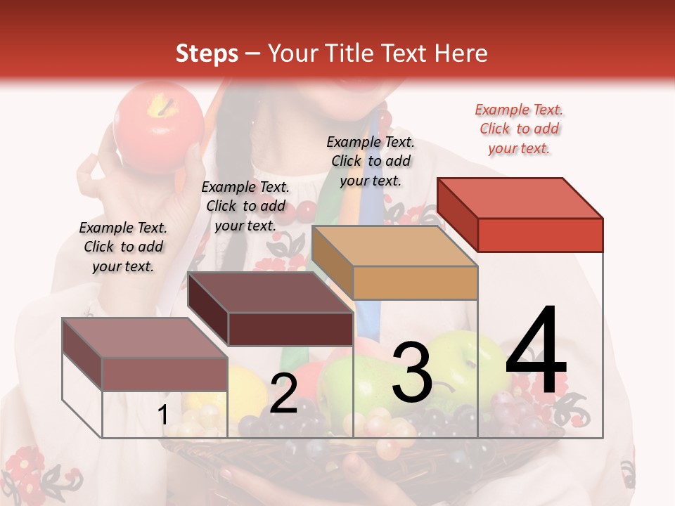 Smiling Pear Isolated PowerPoint Template