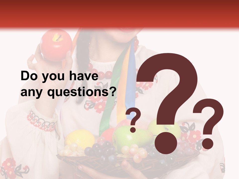 Smiling Pear Isolated PowerPoint Template