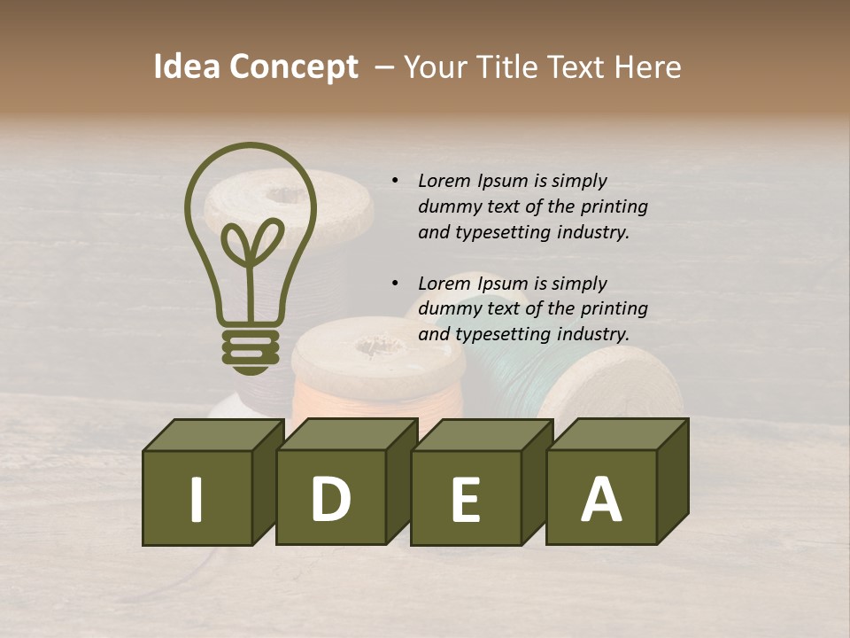 Needle Supplies Sewing PowerPoint Template