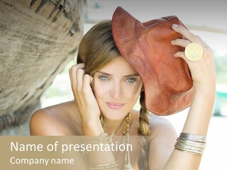 Model Human Smile PowerPoint Template