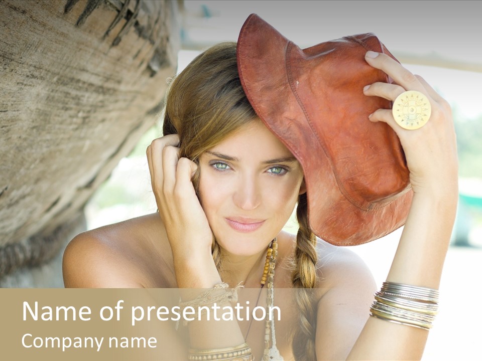 Model Human Smile PowerPoint Template