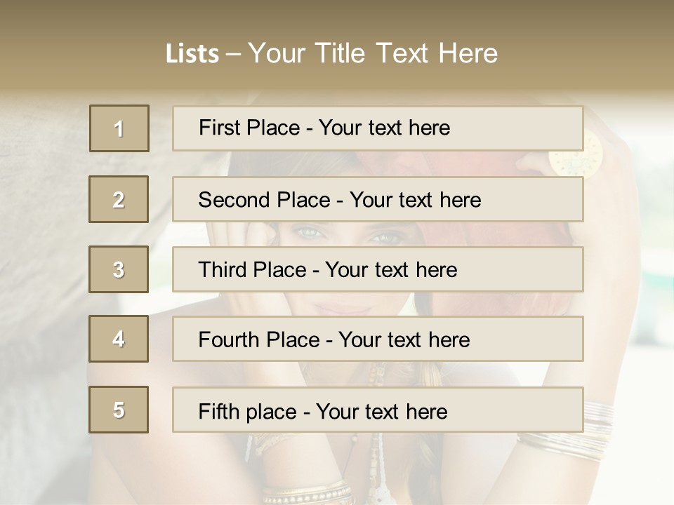 Model Human Smile PowerPoint Template