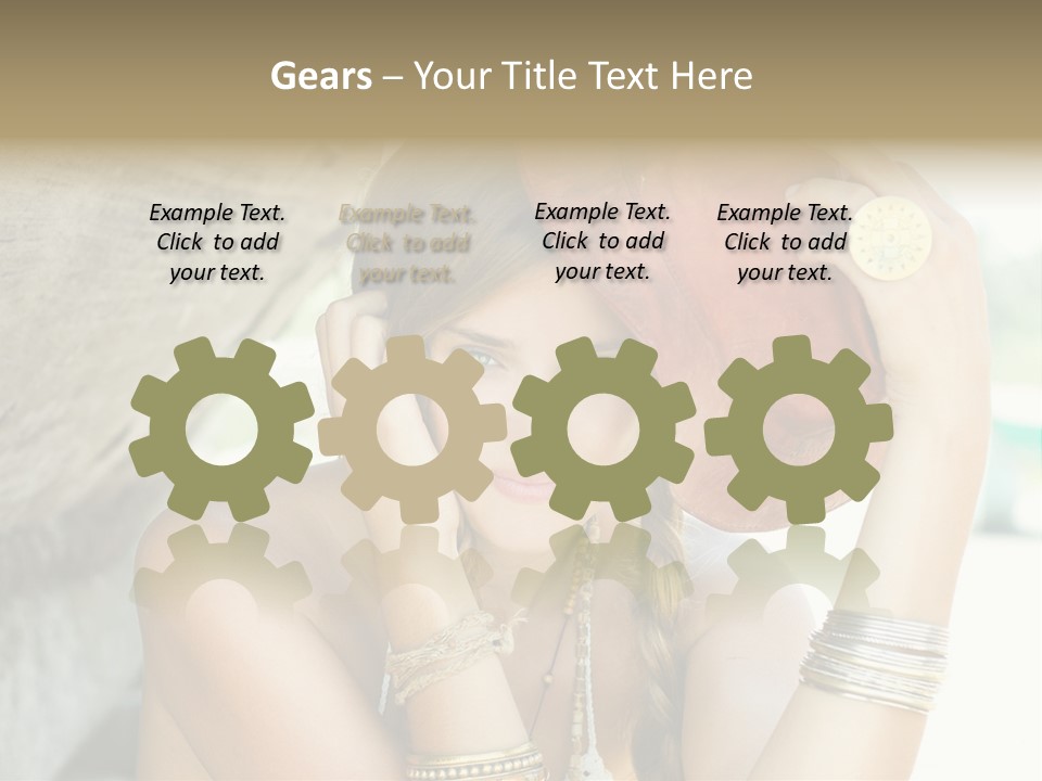 Model Human Smile PowerPoint Template