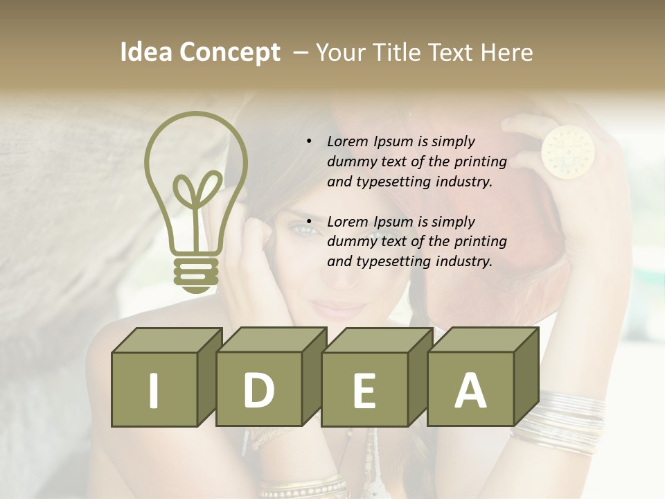 Model Human Smile PowerPoint Template