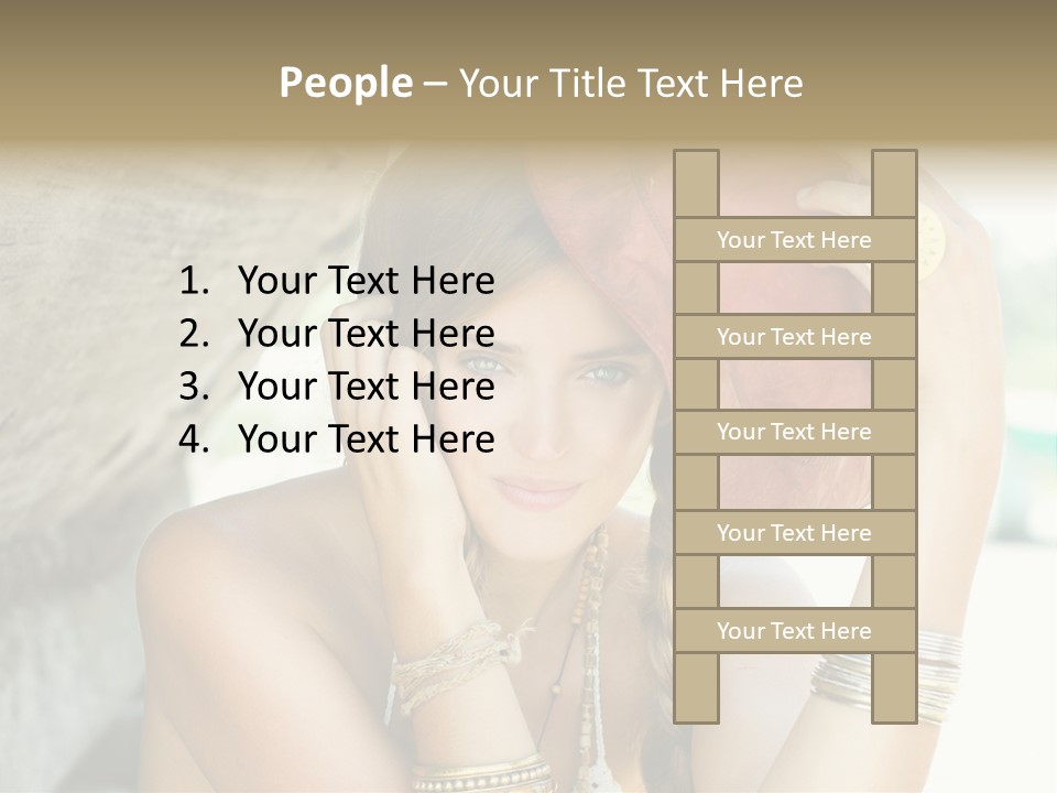 Model Human Smile PowerPoint Template