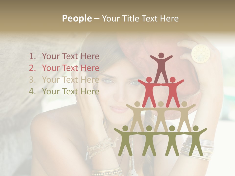 Model Human Smile PowerPoint Template