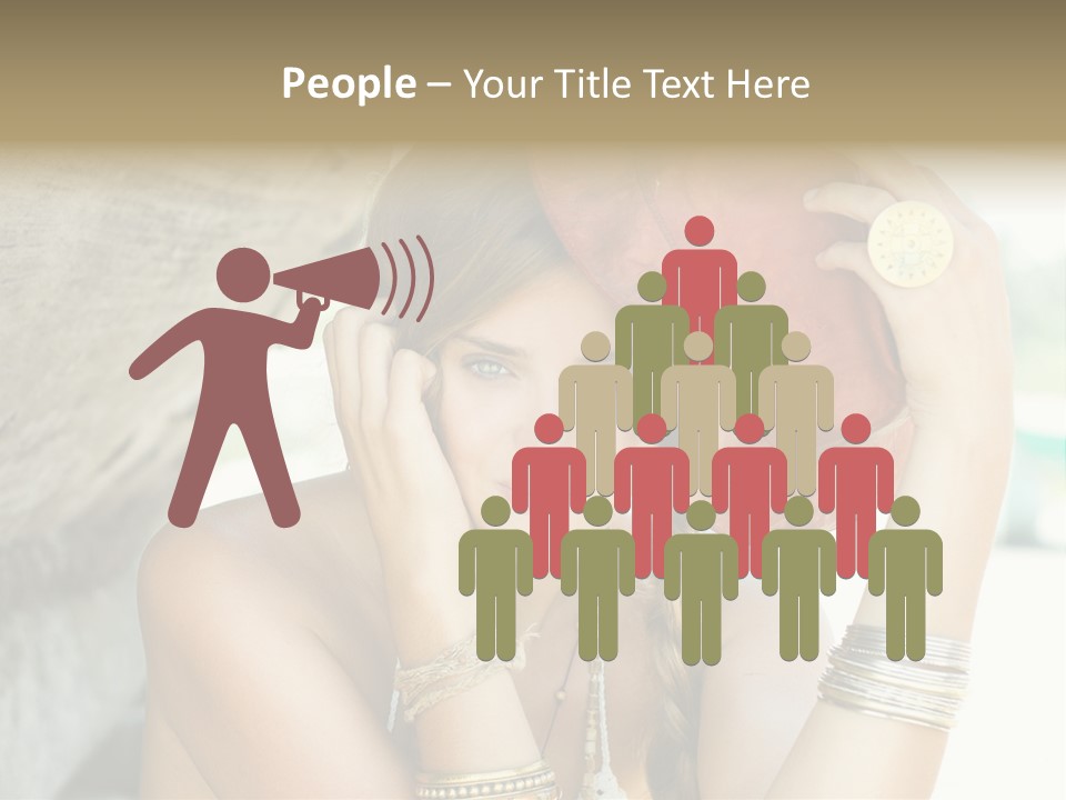 Model Human Smile PowerPoint Template