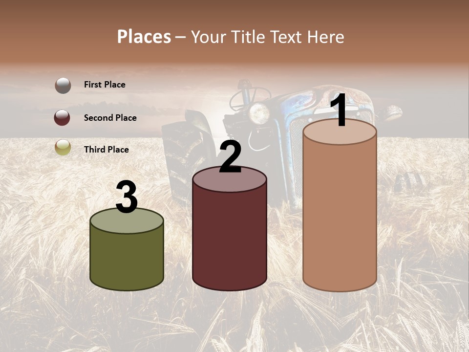 Abandoned Ancient Tractor PowerPoint Template