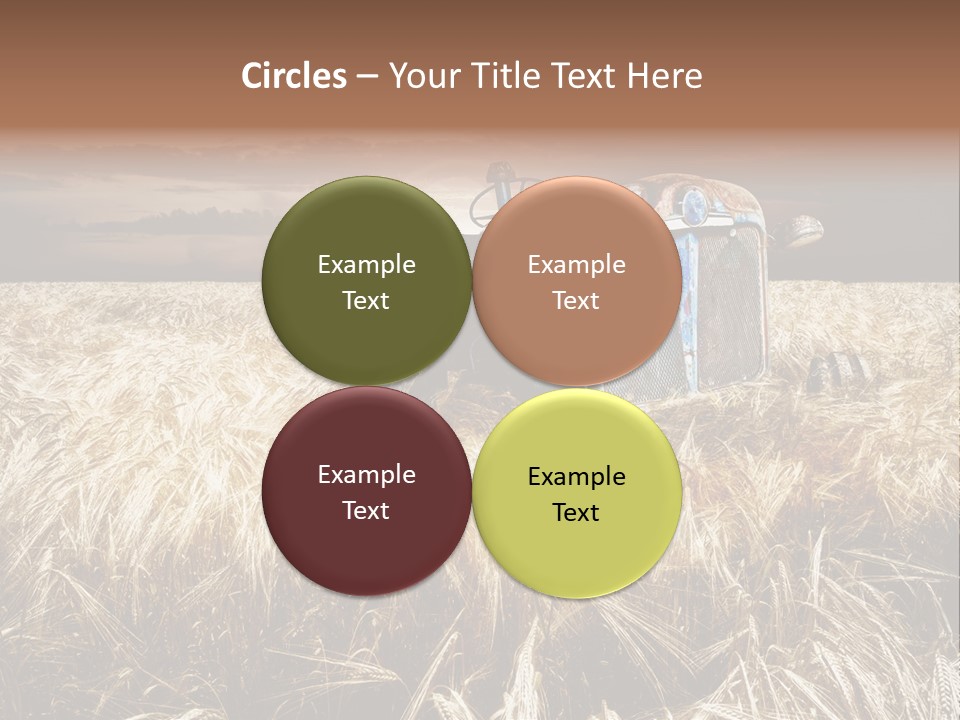 Abandoned Ancient Tractor PowerPoint Template