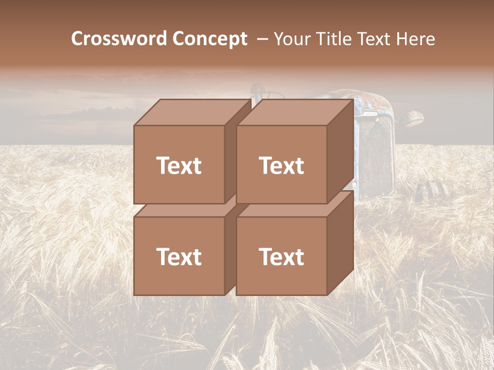 Abandoned Ancient Tractor PowerPoint Template