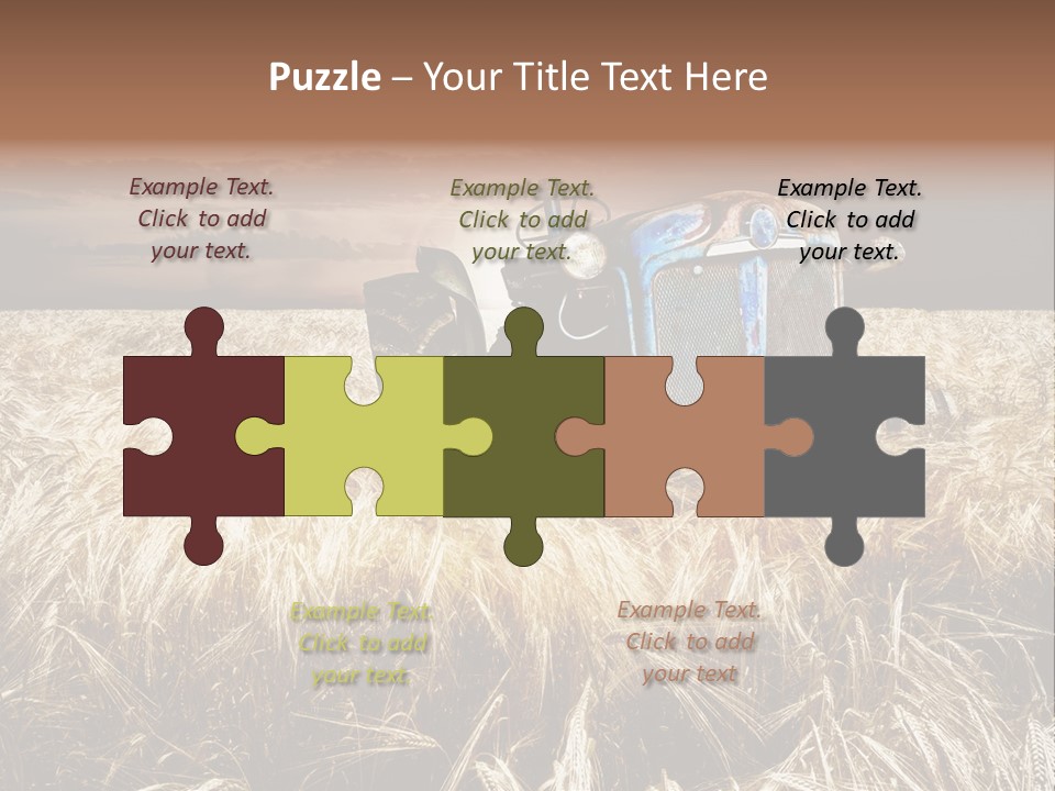 Abandoned Ancient Tractor PowerPoint Template