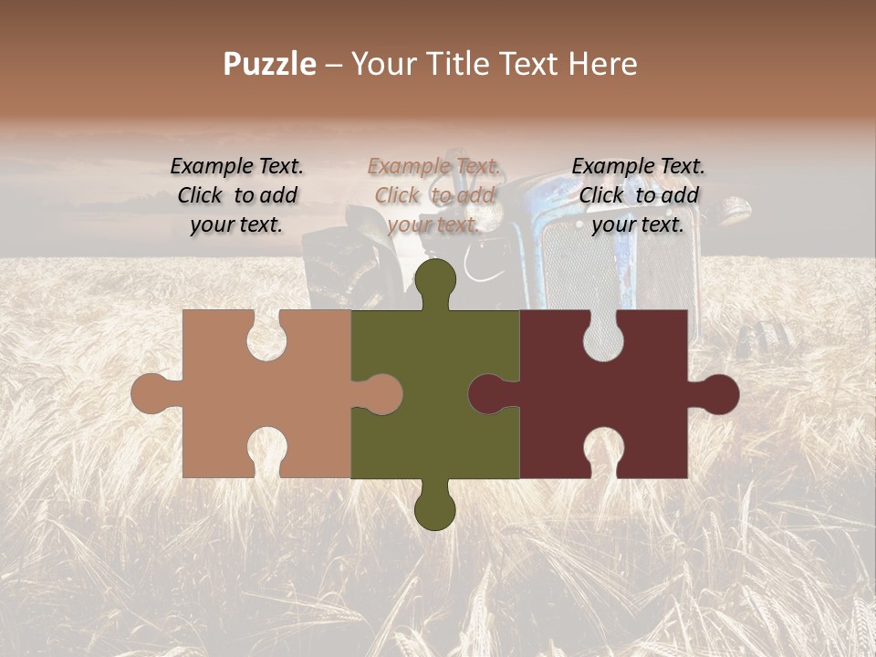 Abandoned Ancient Tractor PowerPoint Template