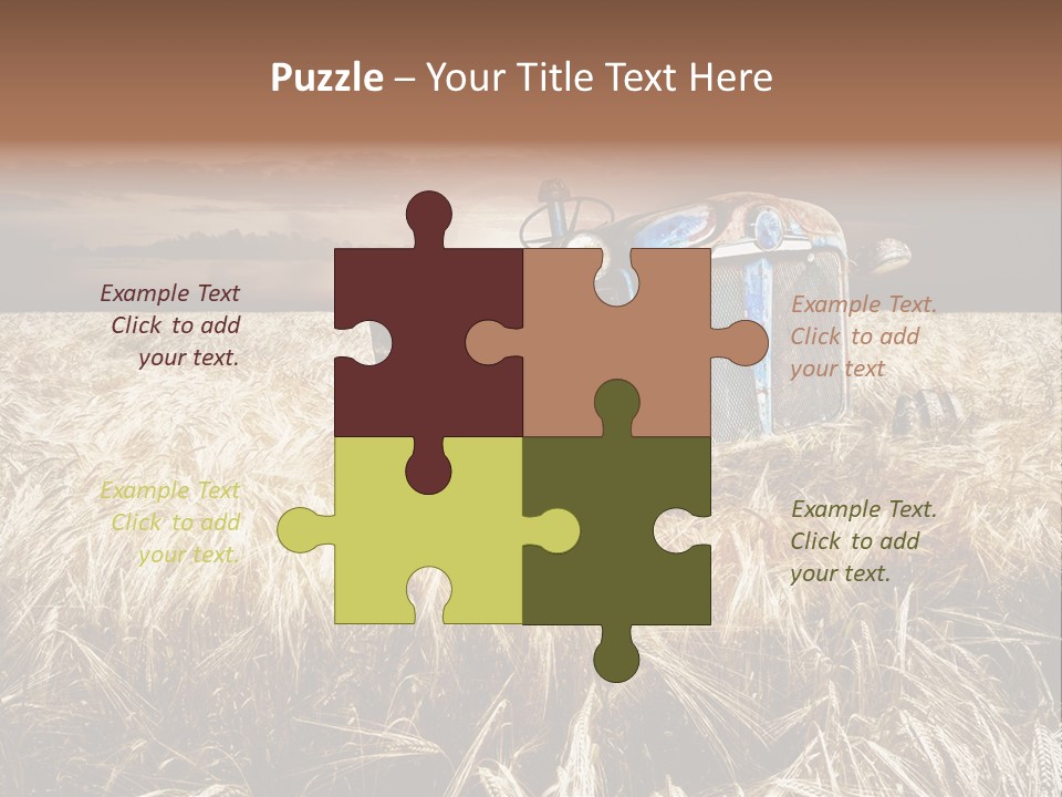 Abandoned Ancient Tractor PowerPoint Template