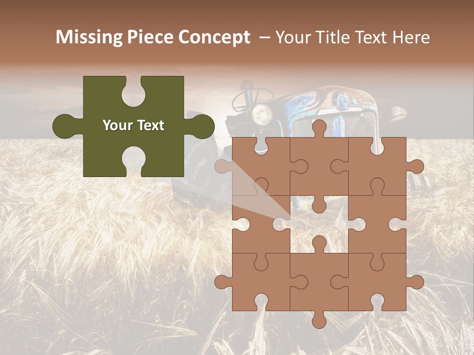Abandoned Ancient Tractor PowerPoint Template