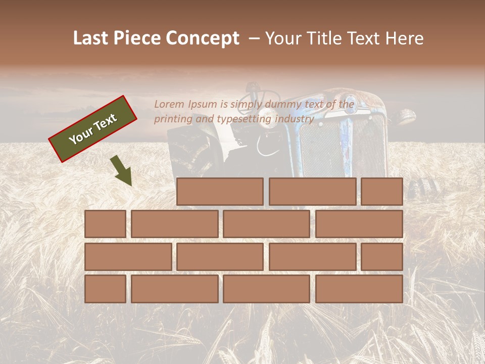 Abandoned Ancient Tractor PowerPoint Template