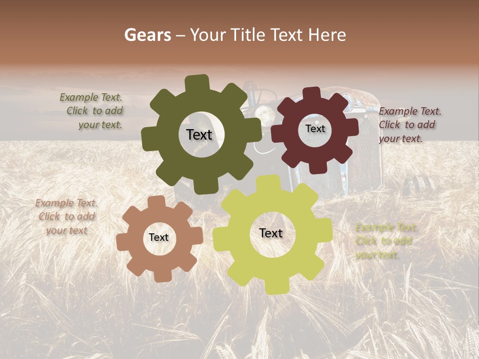 Abandoned Ancient Tractor PowerPoint Template