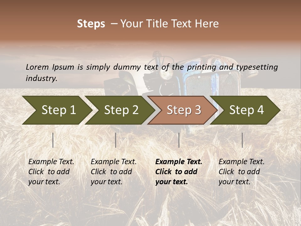Abandoned Ancient Tractor PowerPoint Template