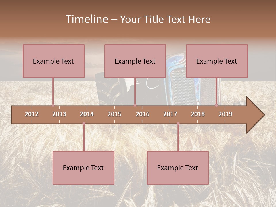 Abandoned Ancient Tractor PowerPoint Template