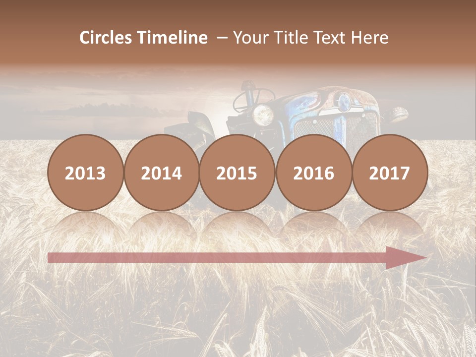 Abandoned Ancient Tractor PowerPoint Template
