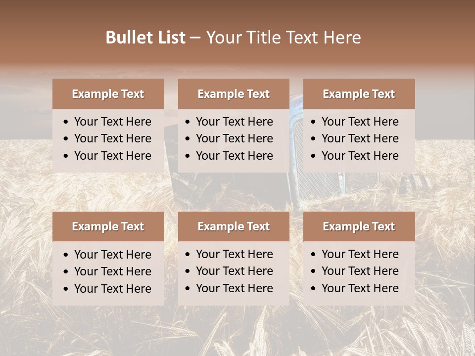 Abandoned Ancient Tractor PowerPoint Template