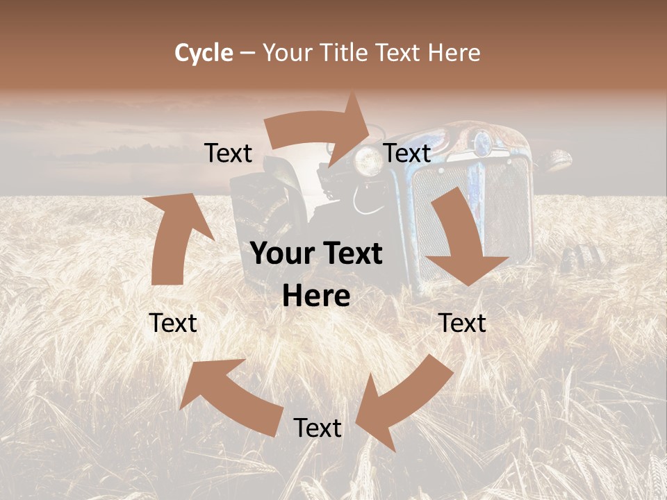 Abandoned Ancient Tractor PowerPoint Template