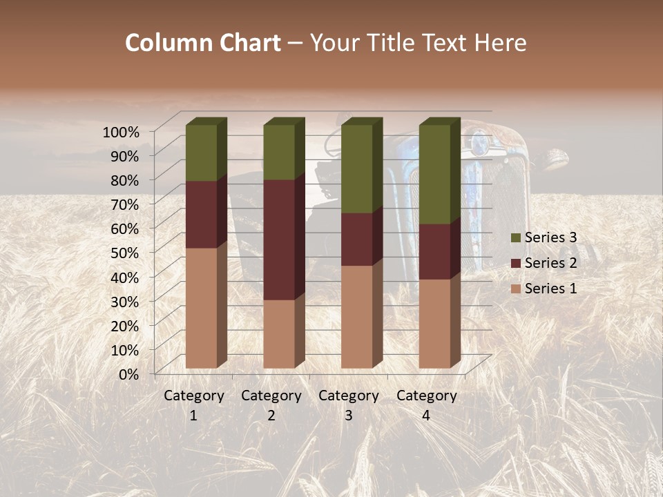 Abandoned Ancient Tractor PowerPoint Template