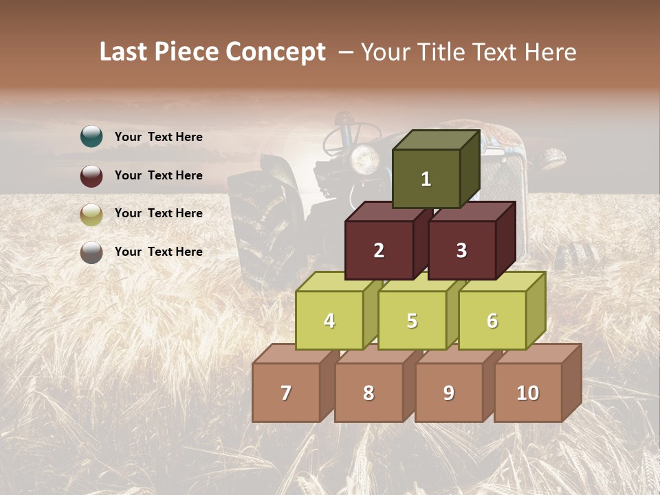 Abandoned Ancient Tractor PowerPoint Template