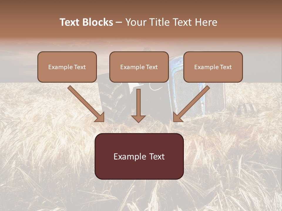 Abandoned Ancient Tractor PowerPoint Template