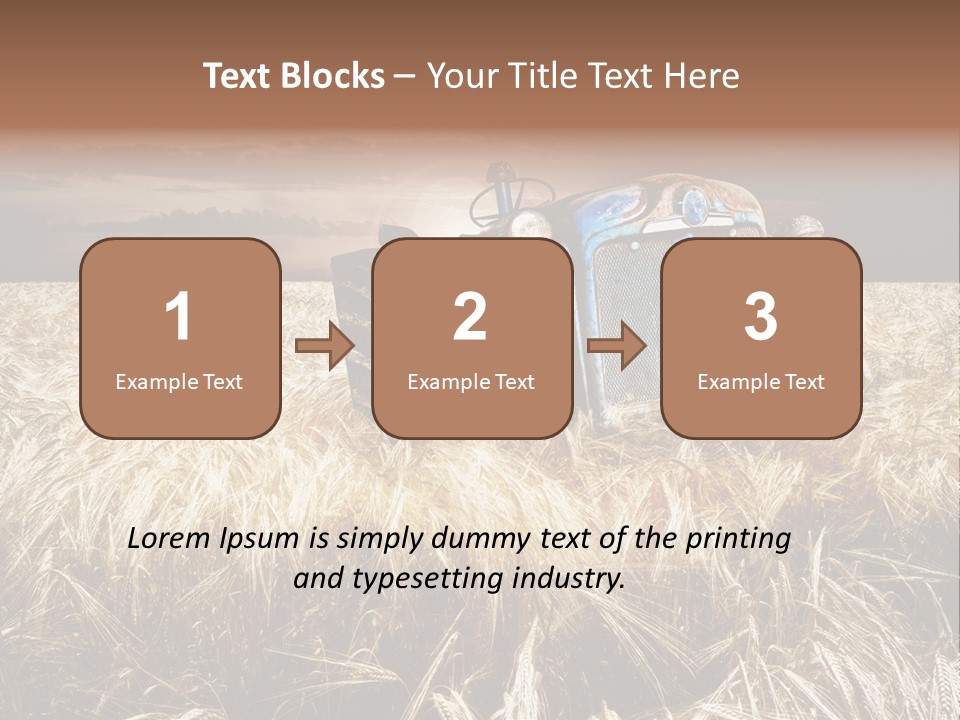 Abandoned Ancient Tractor PowerPoint Template