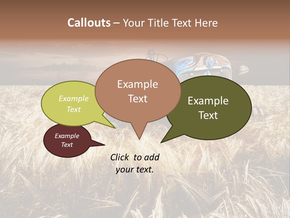 Abandoned Ancient Tractor PowerPoint Template