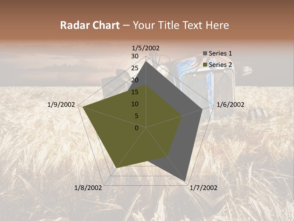 Abandoned Ancient Tractor PowerPoint Template