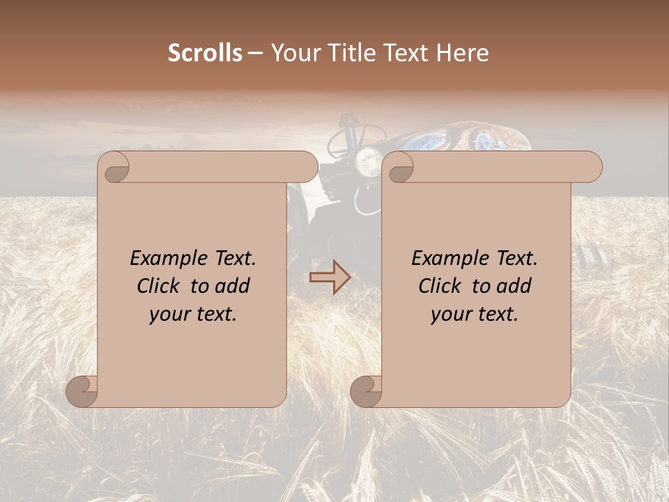 Abandoned Ancient Tractor PowerPoint Template