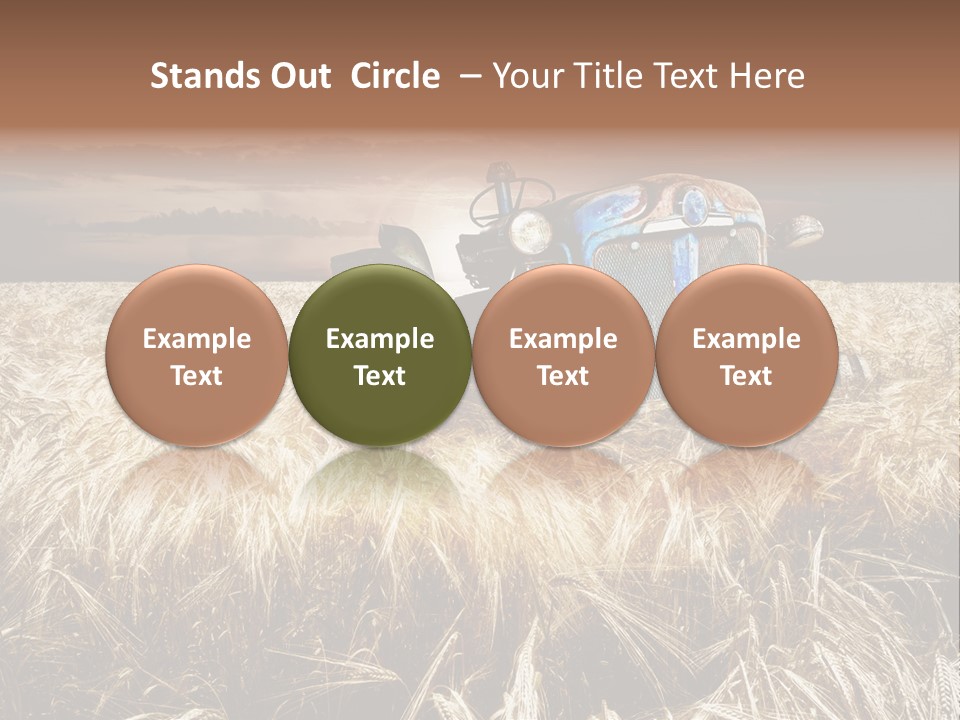 Abandoned Ancient Tractor PowerPoint Template