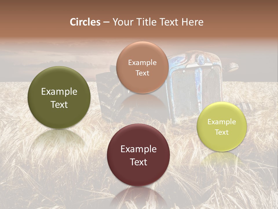 Abandoned Ancient Tractor PowerPoint Template