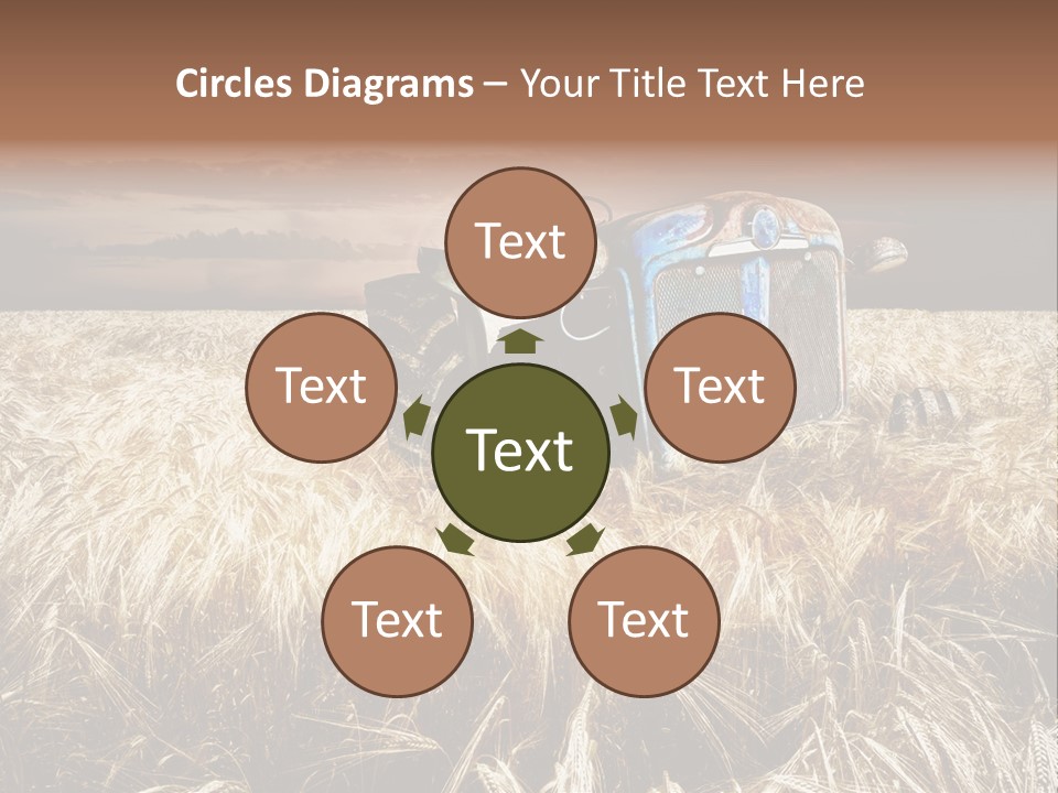 Abandoned Ancient Tractor PowerPoint Template