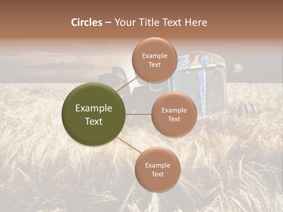 Abandoned Ancient Tractor PowerPoint Template