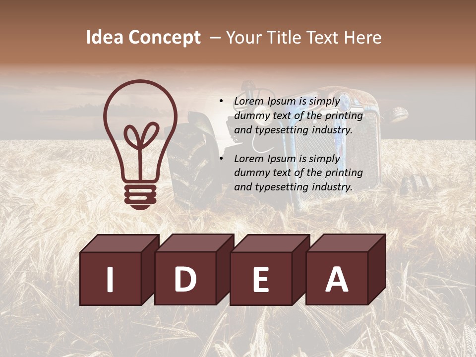 Abandoned Ancient Tractor PowerPoint Template