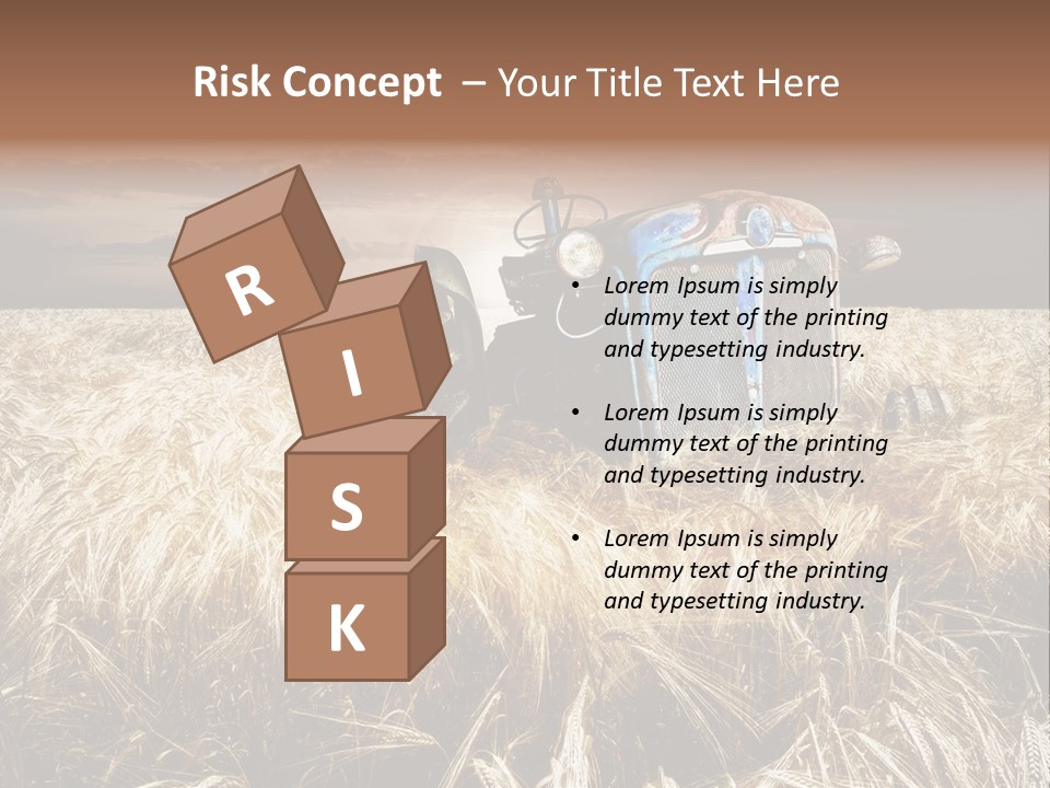 Abandoned Ancient Tractor PowerPoint Template