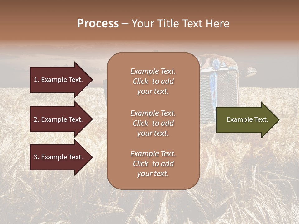 Abandoned Ancient Tractor PowerPoint Template