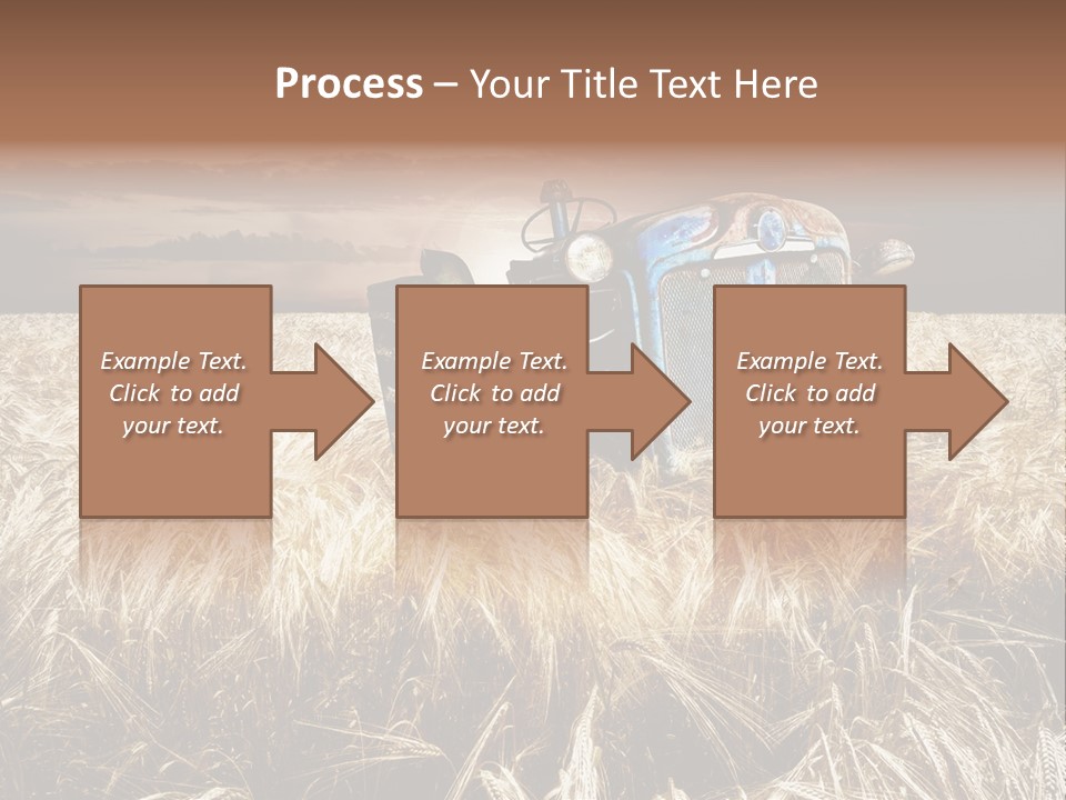 Abandoned Ancient Tractor PowerPoint Template