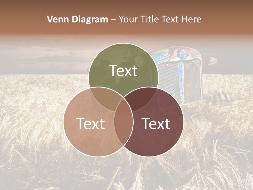 Abandoned Ancient Tractor PowerPoint Template