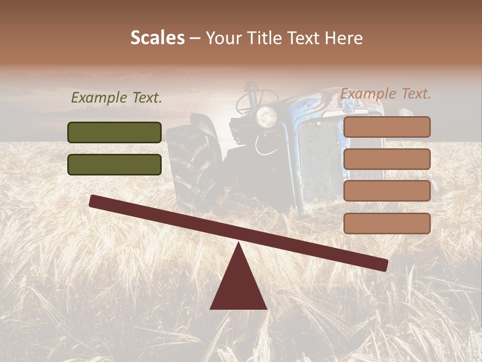 Abandoned Ancient Tractor PowerPoint Template