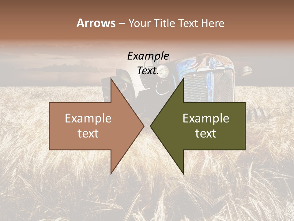 Abandoned Ancient Tractor PowerPoint Template