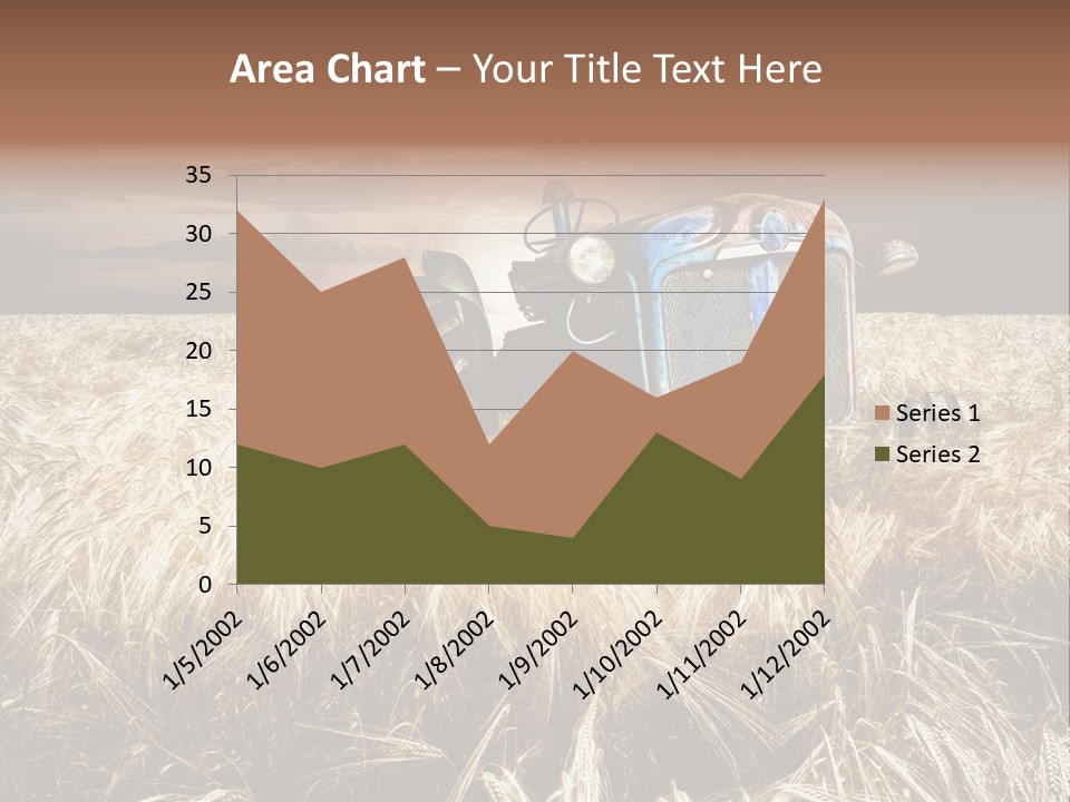 Abandoned Ancient Tractor PowerPoint Template