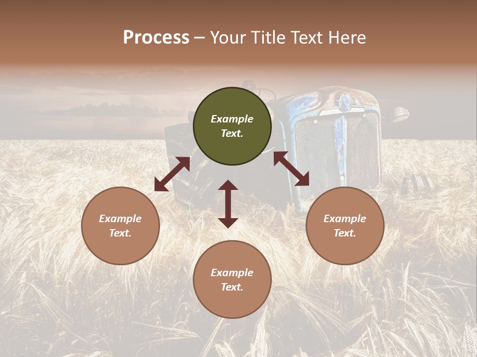 Abandoned Ancient Tractor PowerPoint Template