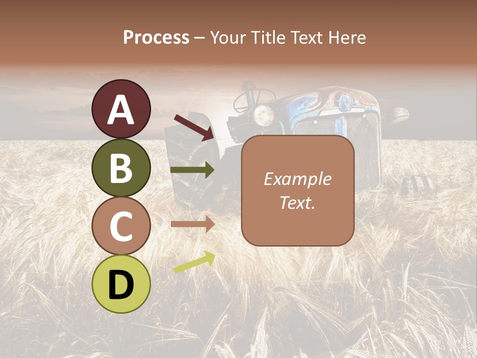 Abandoned Ancient Tractor PowerPoint Template