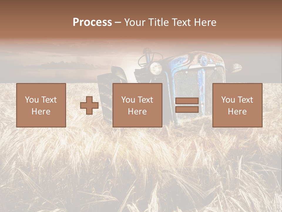 Abandoned Ancient Tractor PowerPoint Template