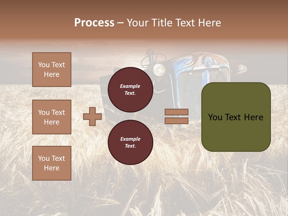 Abandoned Ancient Tractor PowerPoint Template