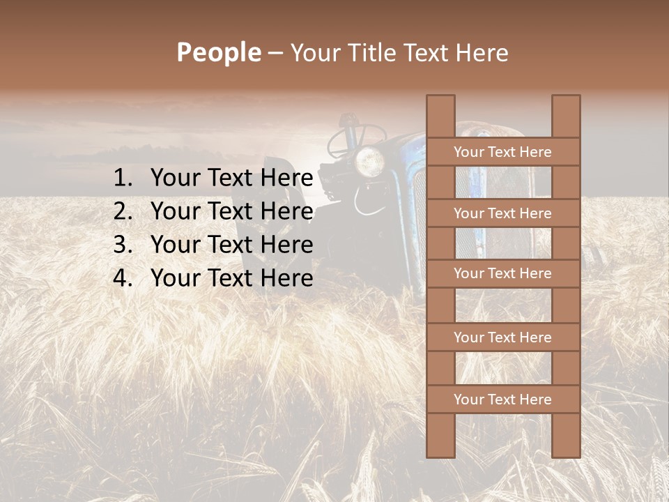 Abandoned Ancient Tractor PowerPoint Template