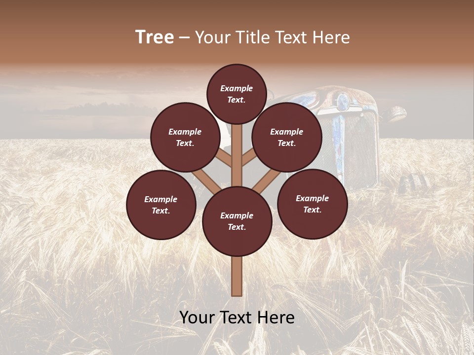 Abandoned Ancient Tractor PowerPoint Template